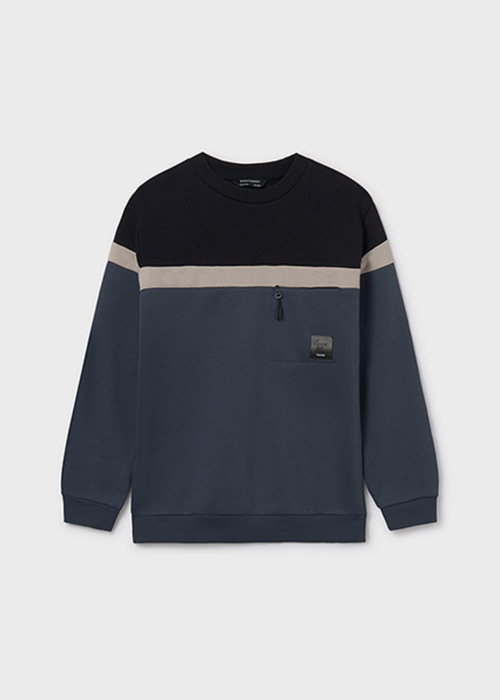  ブルー/黒 トレーナー