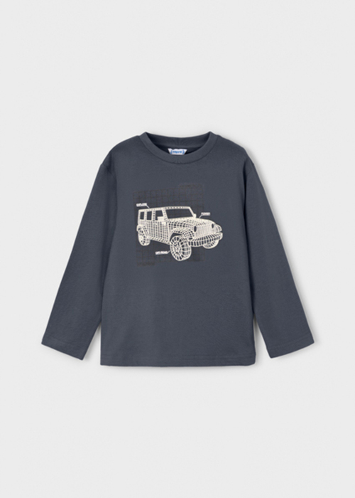  紺 車 光るTシャツ