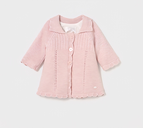  ピンクニットコート