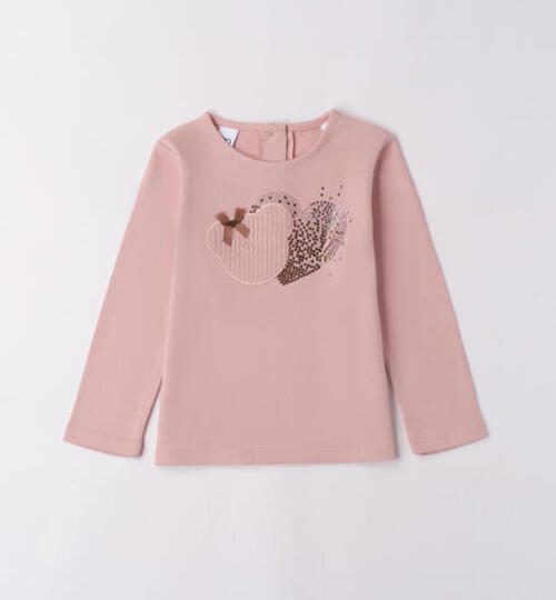  ピンク くま ハートキラキラTシャツ