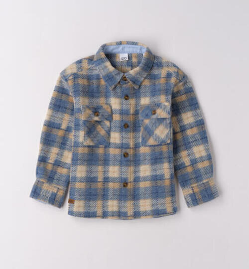  ブルーチェックシャツジャケット