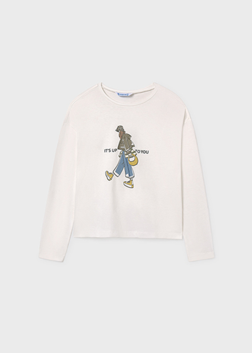  白 女の子Tシャツ