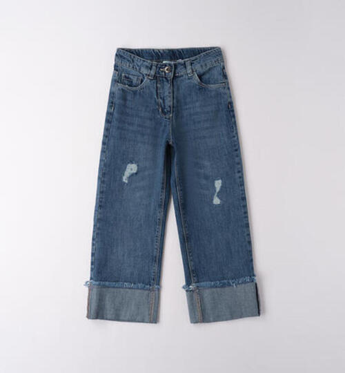  ダメージデニムワイドパンツ