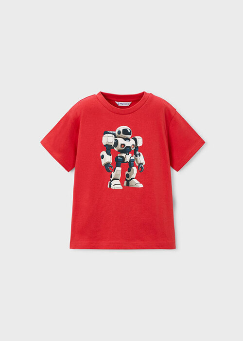  赤 ロボットTシャツ