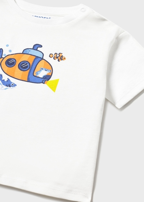  白 潜水艦Tシャツ