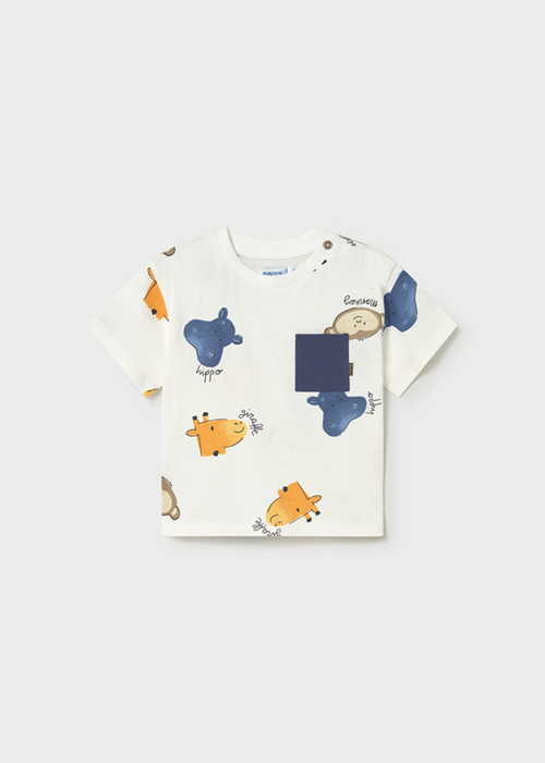  カラフル動物柄Tシャツ