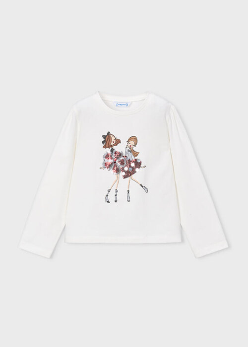  白 女の子Tシャツ