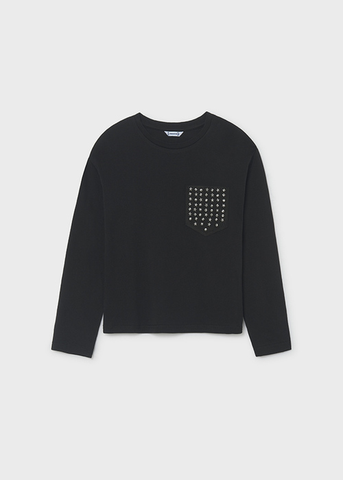  黒 スタッズTシャツ